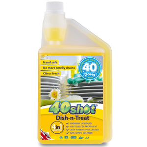 40 Shot Dish n Treat Grey Water Tank Cleaner & Washing Up Liquid