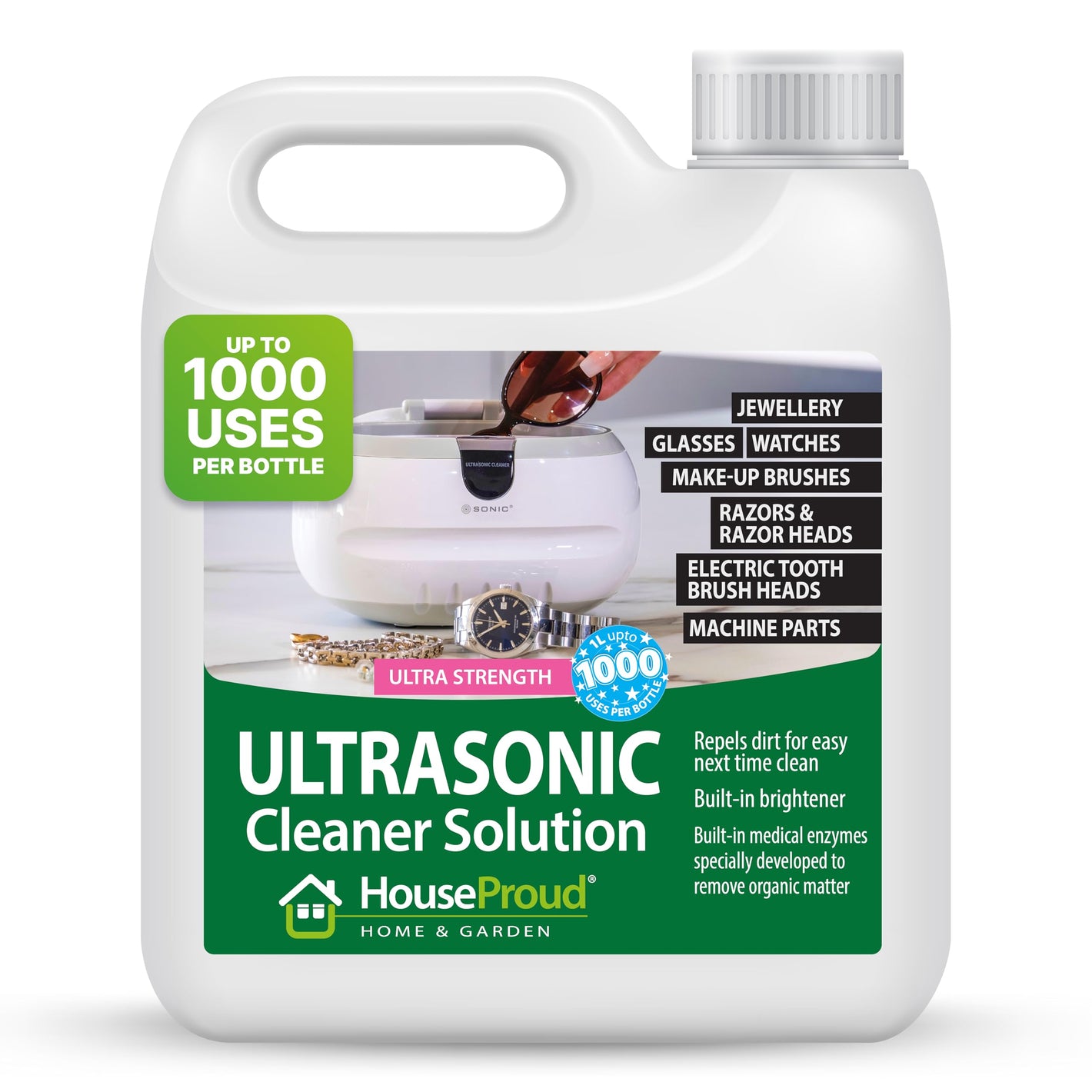 HouseProud Ultrasonic Cleaner Solution – 1L Concentrated Formula