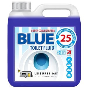 LeisureTime Concentrated Blue Toilet Fluid, 25 Treatments - Formaldehyde Free, Septic Tank Safe