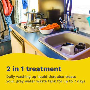 40 Shot Dish n Treat Grey Water Tank Cleaner & Washing Up Liquid