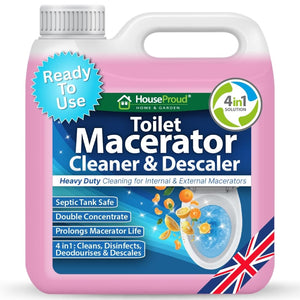 HouseProud Macerator Toilet Cleaner & Descaler - 1L Concentrated
