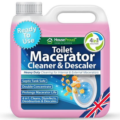 HouseProud Macerator Toilet Cleaner & Descaler - 1L Concentrated